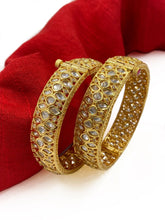 Traditional Gold Plated Openable Kundan Bangles For Women By Gehna Shop Bangles